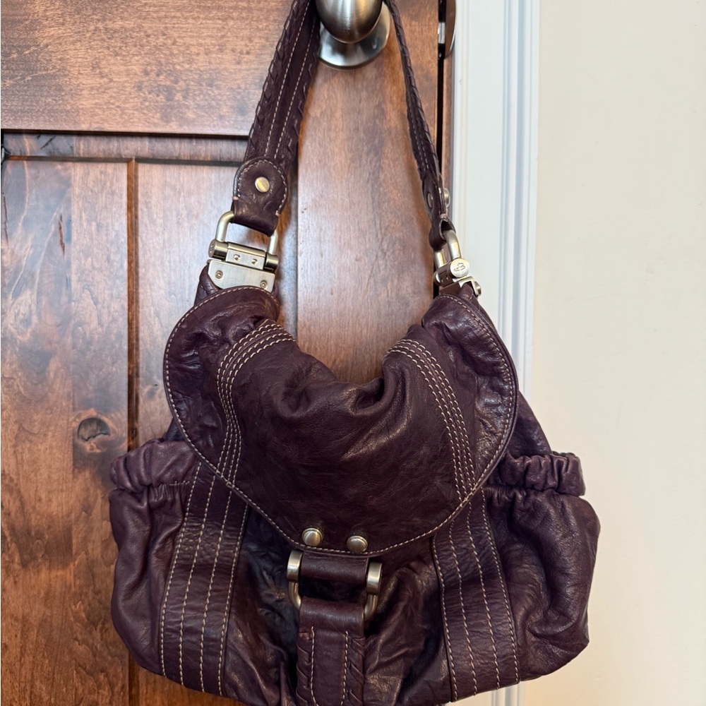Vintage B. Makowsky Purple Leather Purse